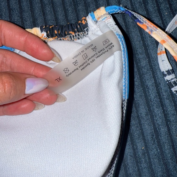 Abstract Print Bikini Top - Picture 2 of 2